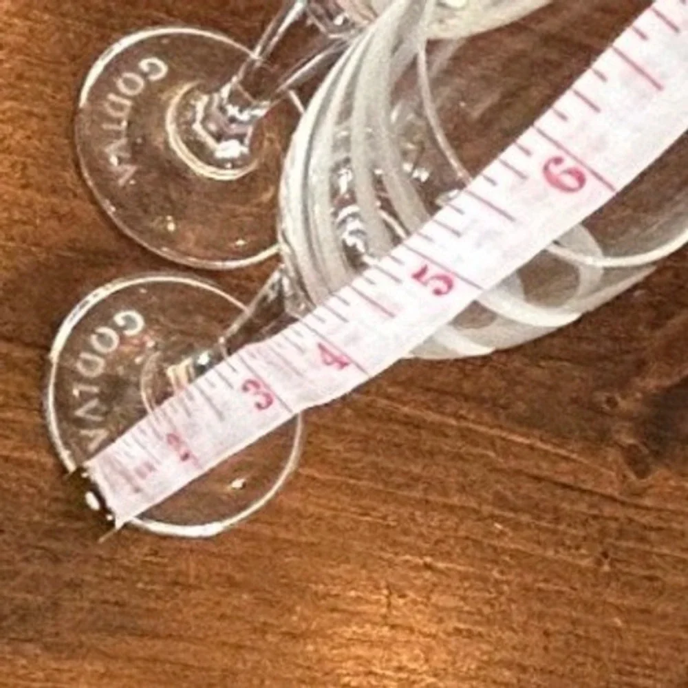 Godiva Cordial Glasses Set of 2 Clear Etched Swirl Stemmed Dessert Wine Stemware